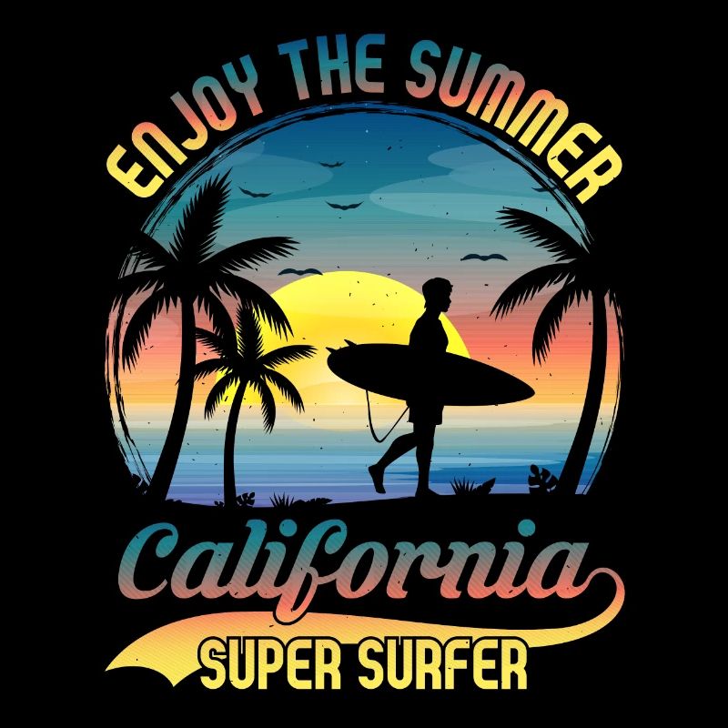 Design de plage de surf californien