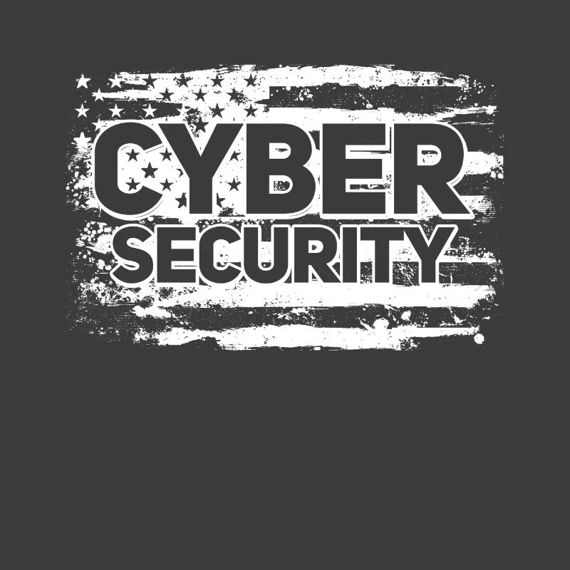 Cybersécurité USA Flag IT Computer