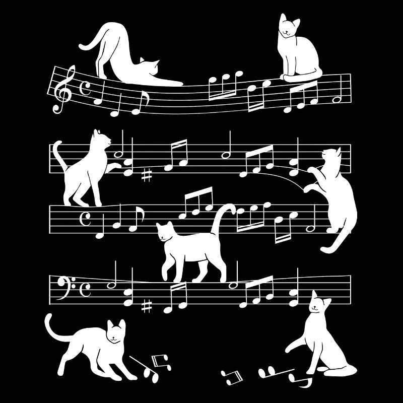 Jouer des chats Chats Notes de musique Miaou Chatons