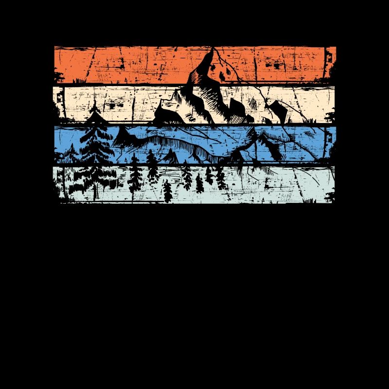 Hiking Hiking Mountains Nature Mountain Retro Gift
