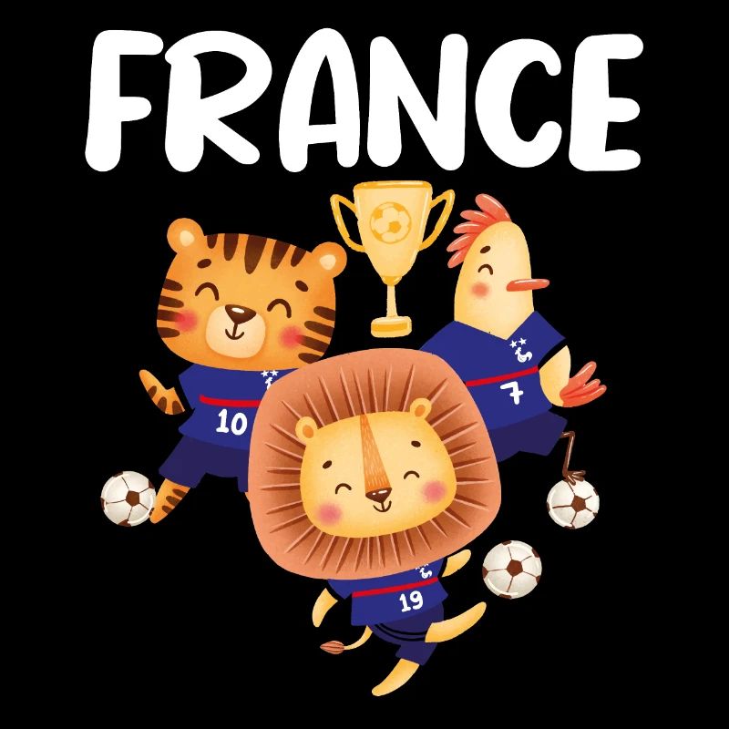 Fußballmannschaft Frankreich Bleu Blanc Rot Tiere