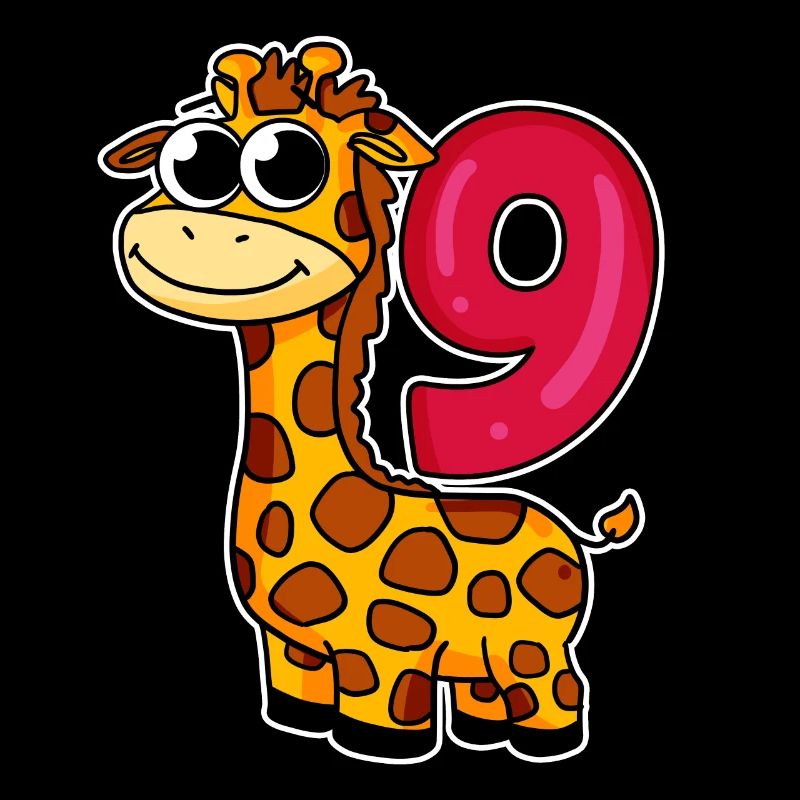 9 anniversaire Girafe - 9 ans