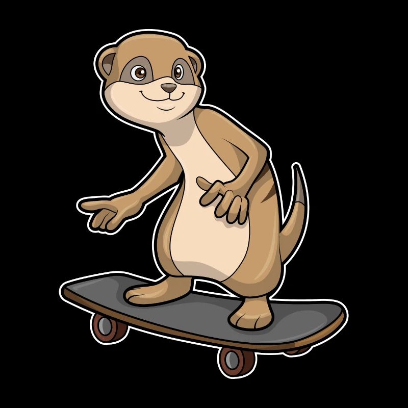 Erdmännchen Skater Skateboard