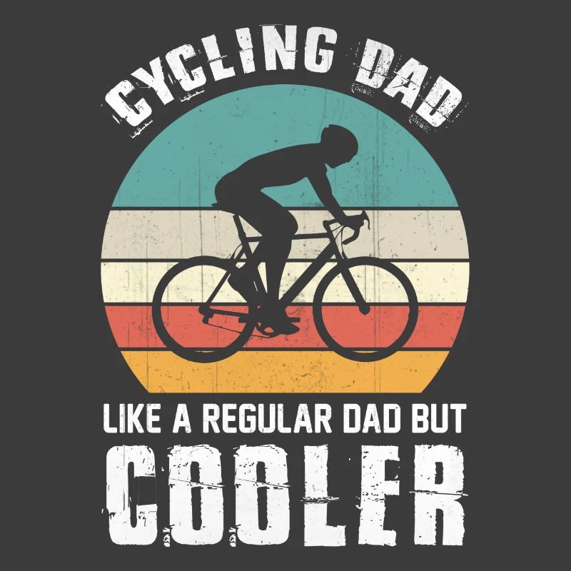 Fahrradfahrender Vater