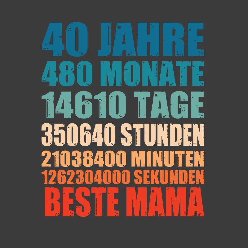 40 Jahre Beste Mama Monat Mutter Spruch Geschenk