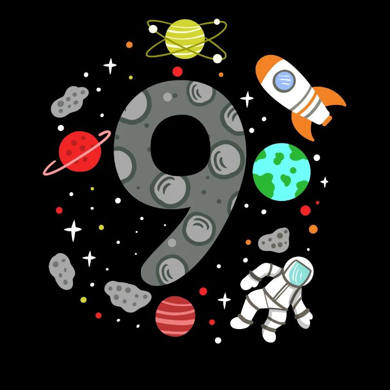 9. Geburtstag Weltraum Astronaut