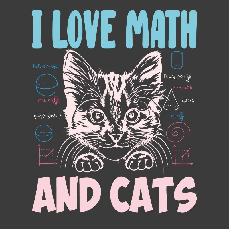 Math Kitty Cat I Love Math And Cats Math Teacher