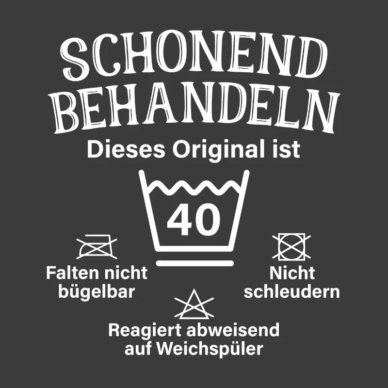 Schonend Behandeln Vierzig Geschenk 40. Geburtstag