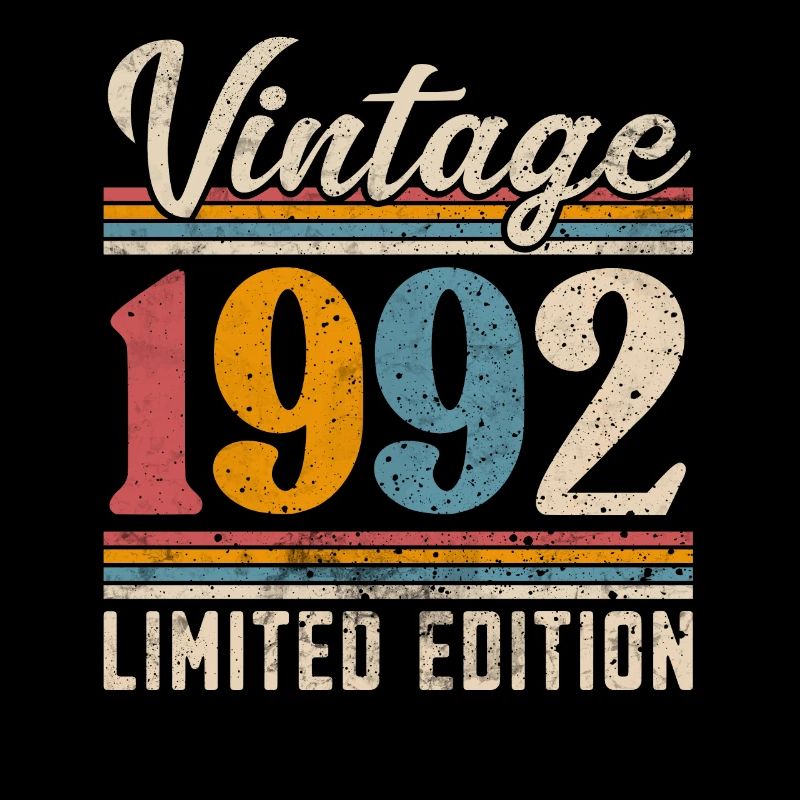 1992 Année de naissance Rétro Vintage