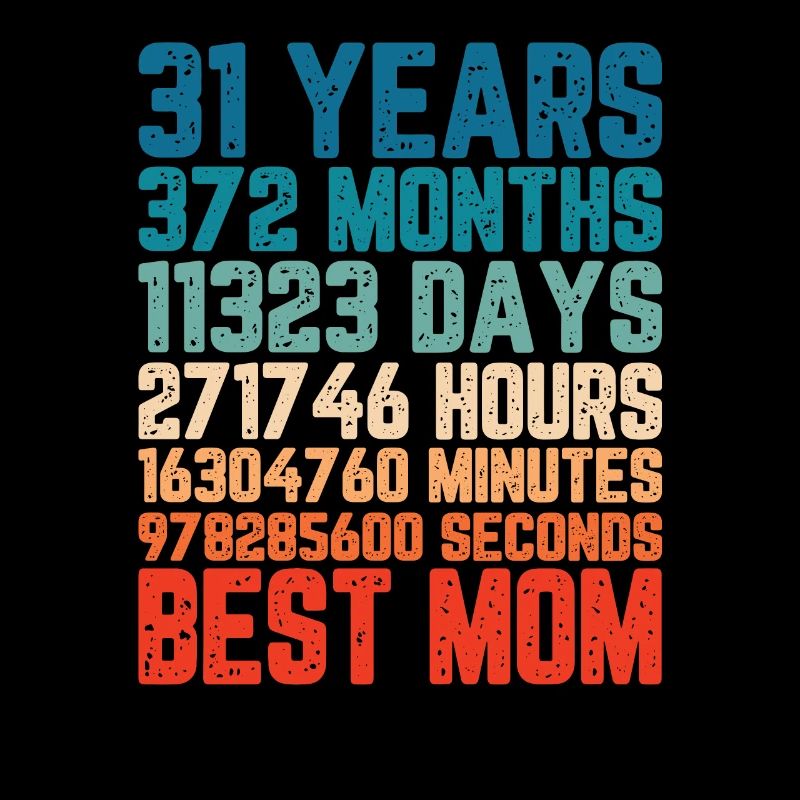 31 Jahre Beste Mama Mutter Monate Spruch Geschenk