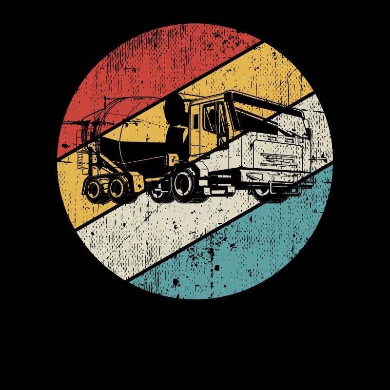 Concrete Mixer Construction Site Mixer Retro Gift