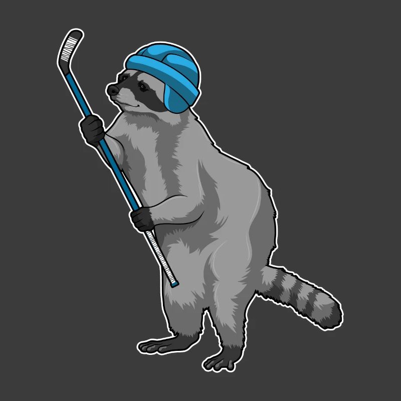 Waschbär Eishockey Eishockeyschläger