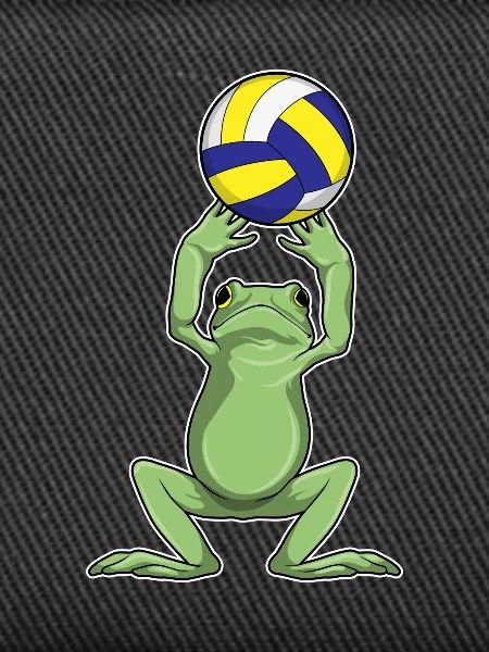 Frog Volleyball Player Volleyball