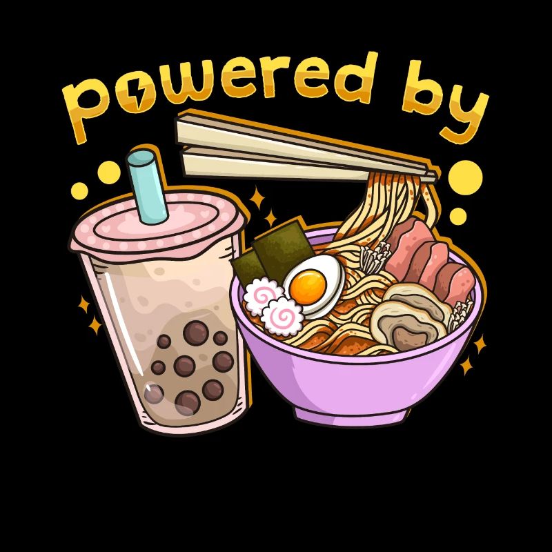 Bubble Tea Boba Ramen Kawaii