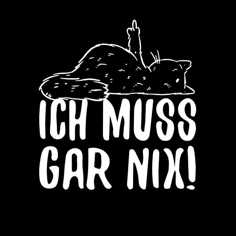 Stinkefinger Mittelfinger Ich Muss Gar Nix Katze