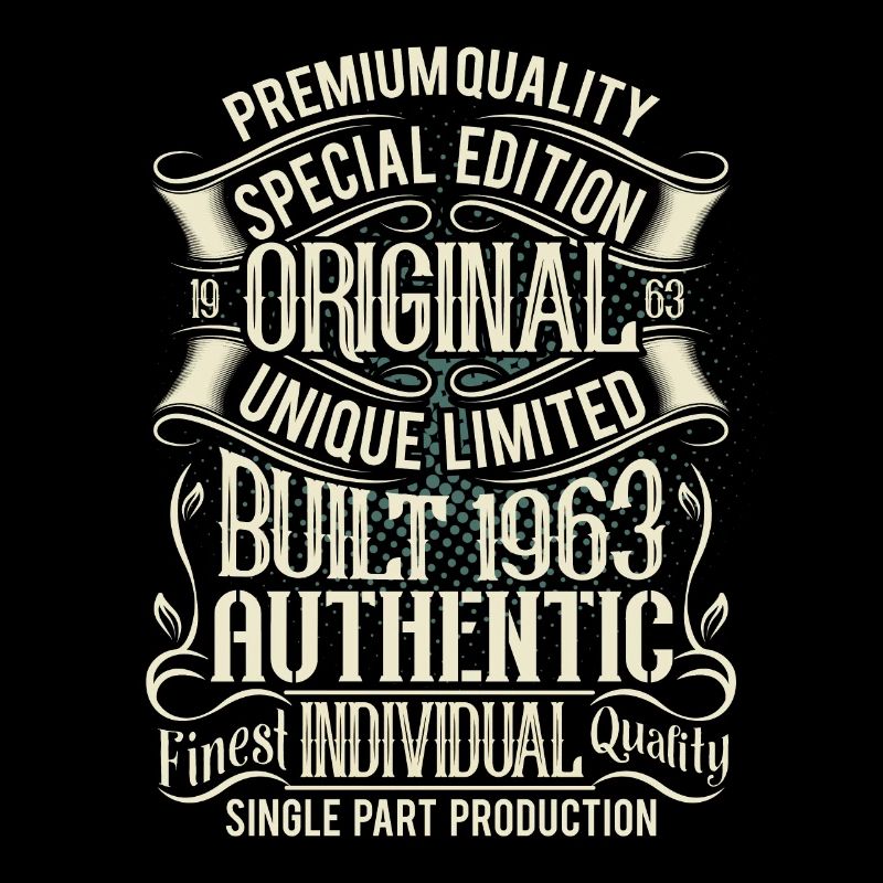 1963 Born Anniversaire Rétro Vintage