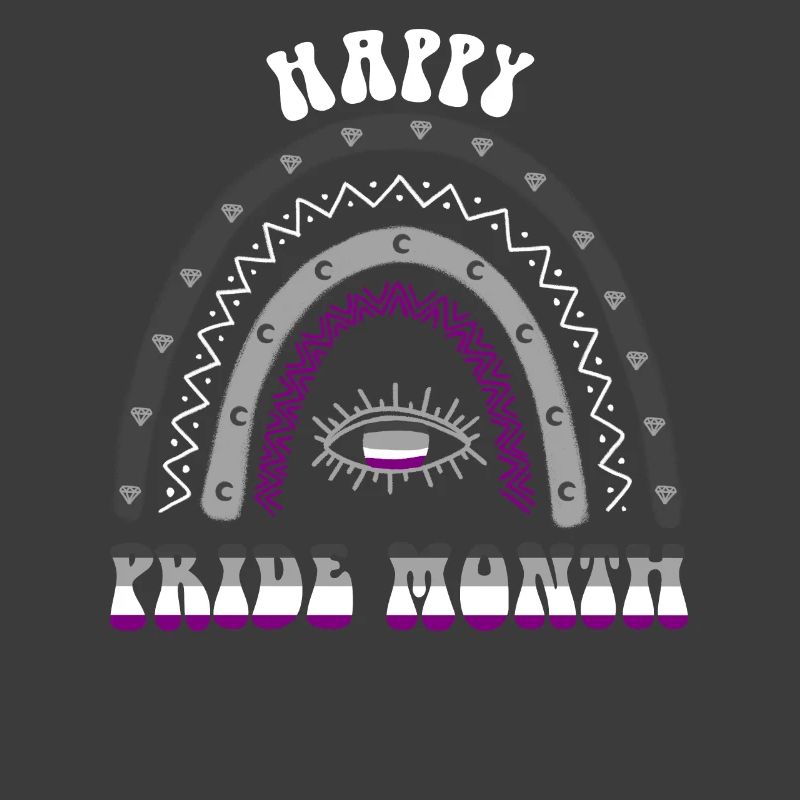 Boho Rainbow Happy Pride Month Asexual