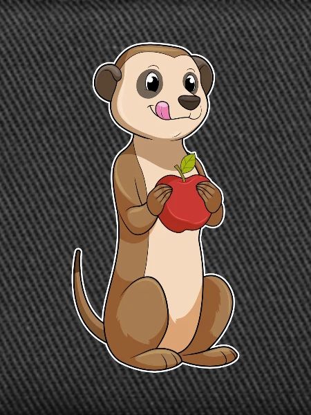 Erdmännchen Apfel