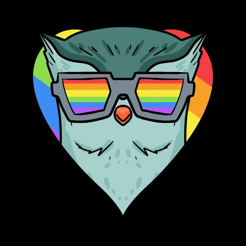 LGBT Animal Owl Rainbow