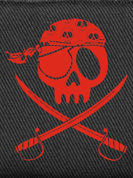 Red pirate skull
