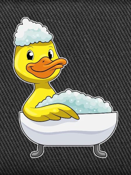 Duck Bathing Bathtub