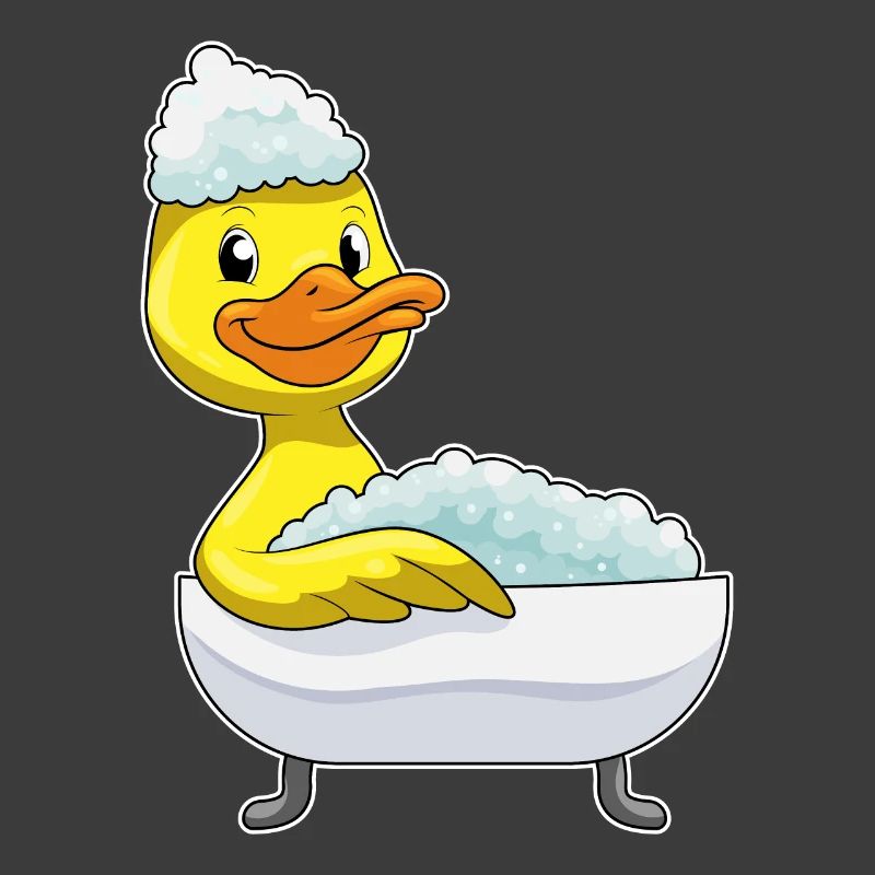 Bain de canard avec baignoire et mousse