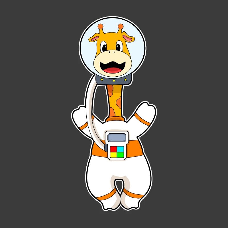 Giraffe Astronaut Space