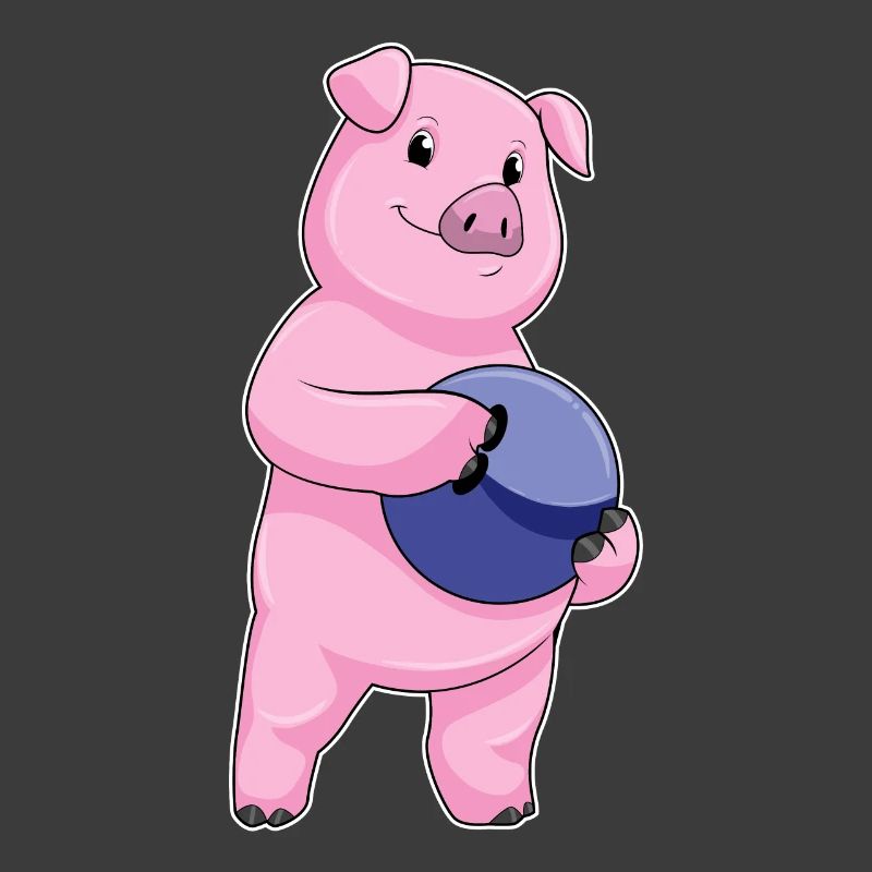 Boule de bowling cochon
