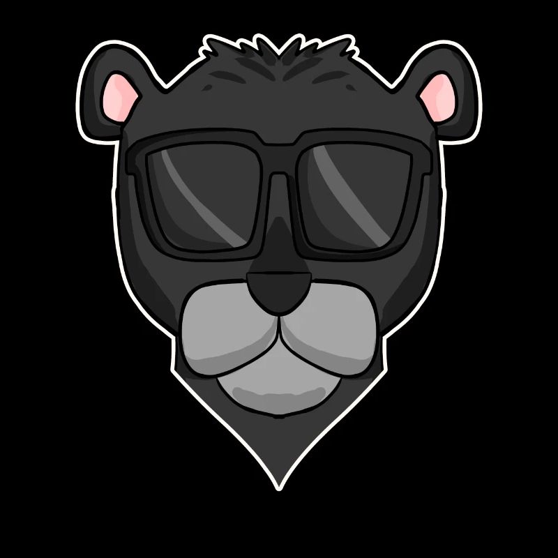 Panthère noire avec lunettes de soleil
