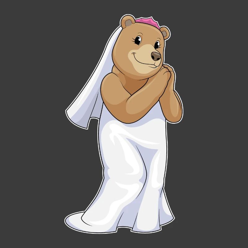 Ours comme mariée avec voile