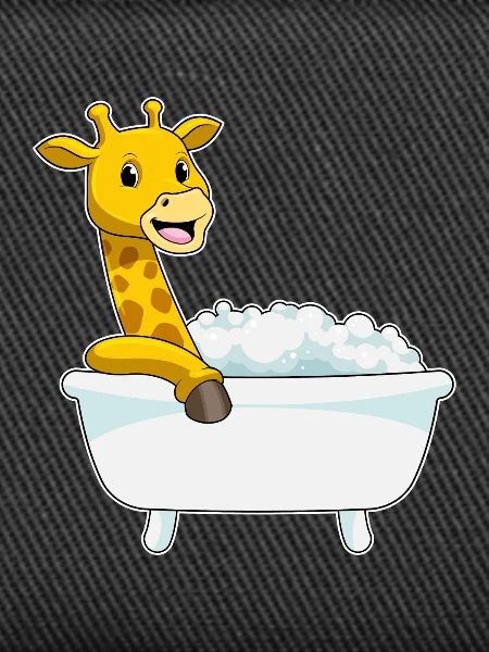 Giraffe Bathing Bathtub
