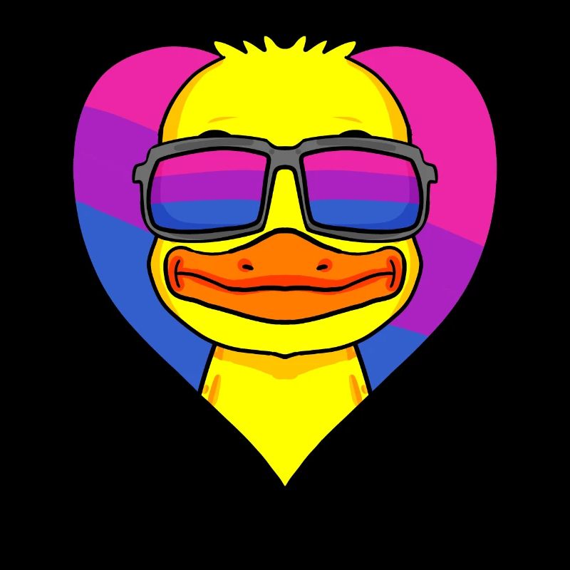 Bisexual Duck Bisexuality Heart Gift
