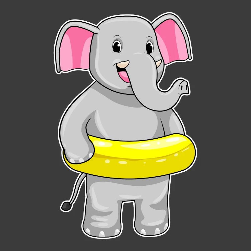 Été de nage dans le ring de nage d’éléphants
