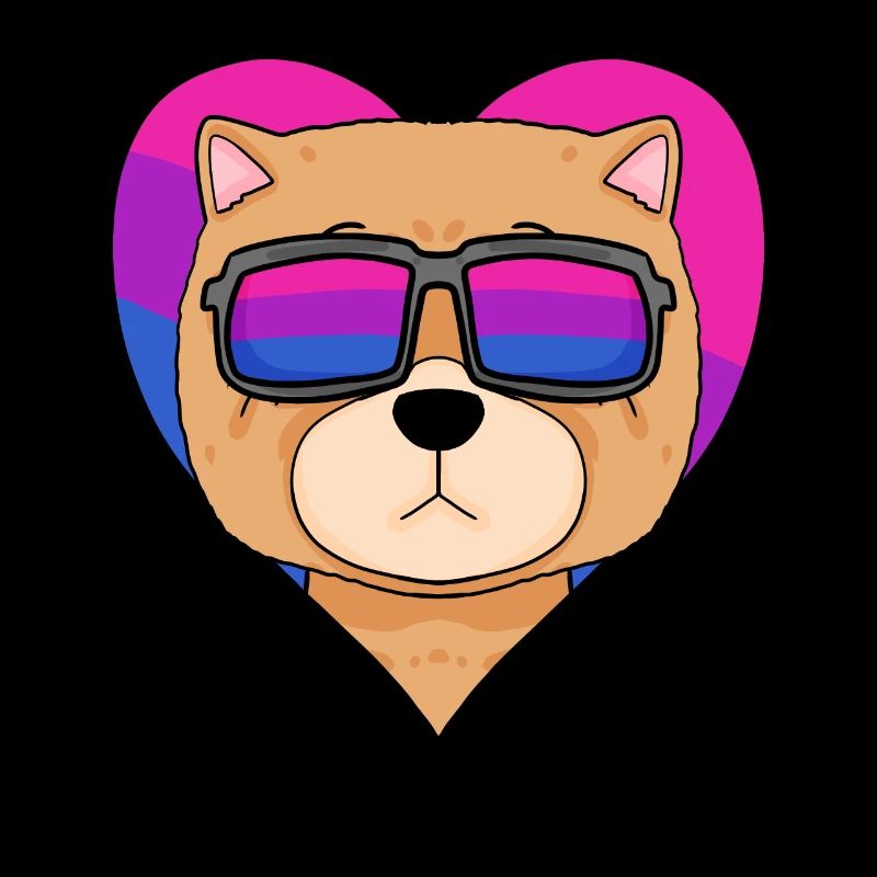 Bisexuell Chow Chow Hund - Hund mit Brille