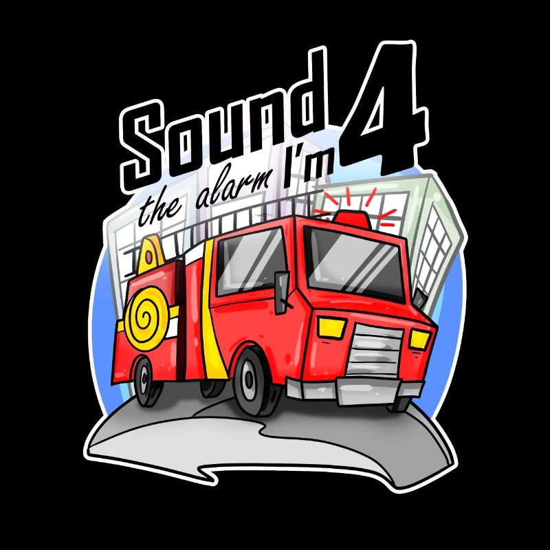 4 years old Young fire engine fire truck car
