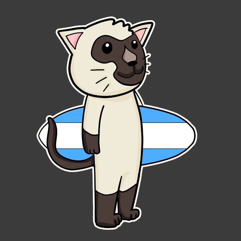 Planche de surf Cat Siamese Cat Surfing Gift