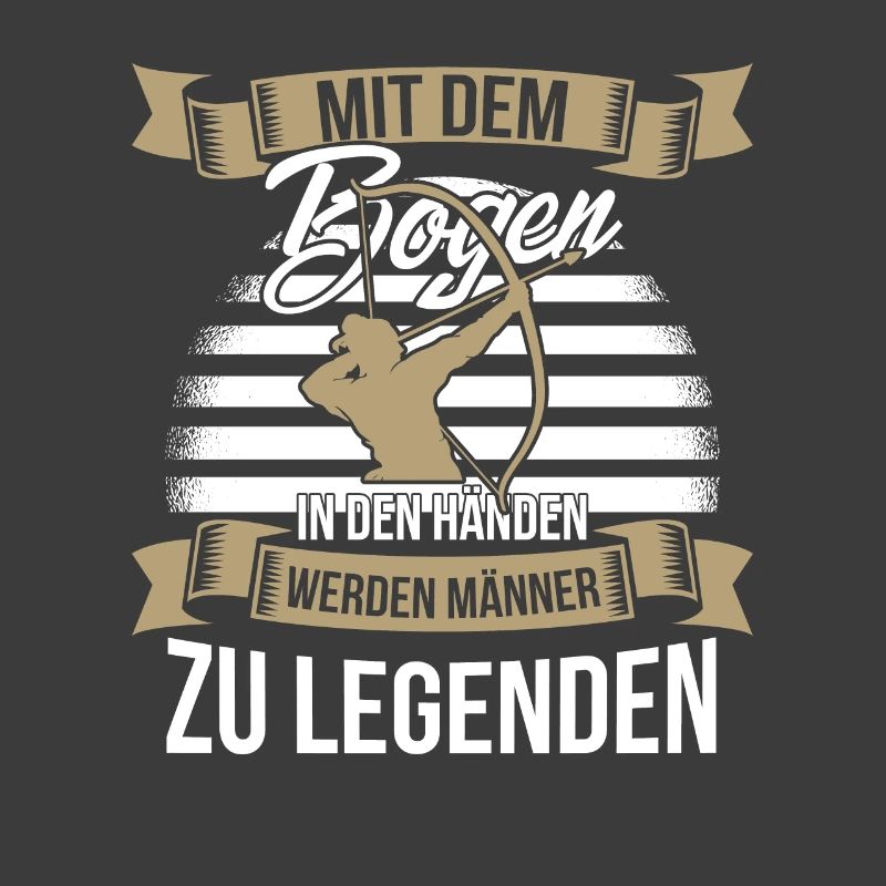 Bogenschiessen mit dem Bogen in den Händen