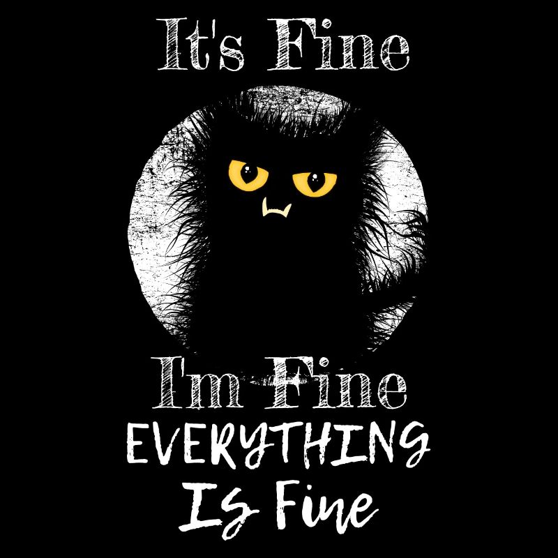 I'm Fine Everything Is Fine Wuschelige Katze
