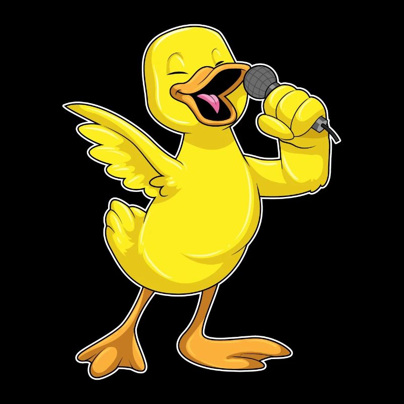 Duck Singer Microphone Singing