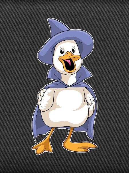Duck Halloween Witch