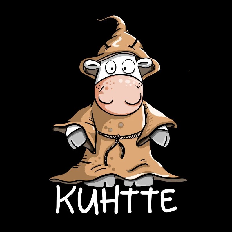 Kuh mit Mönch Kutte I KUHtte Wortspiel