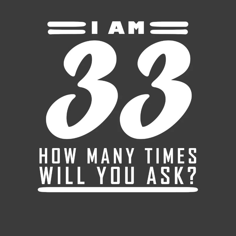 Ich bin 33 – 33. Geburtstag Geschenk