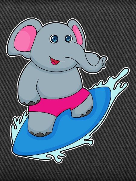 Elephant Surfing Surfboard Summer