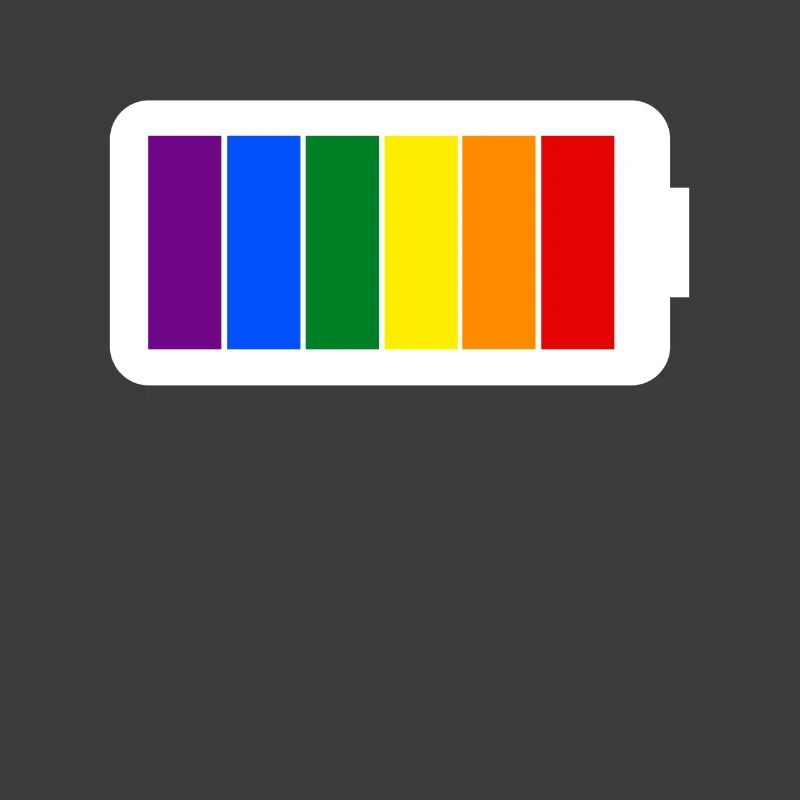 Regenbogenfarben Batterie Loading - Gay Pride