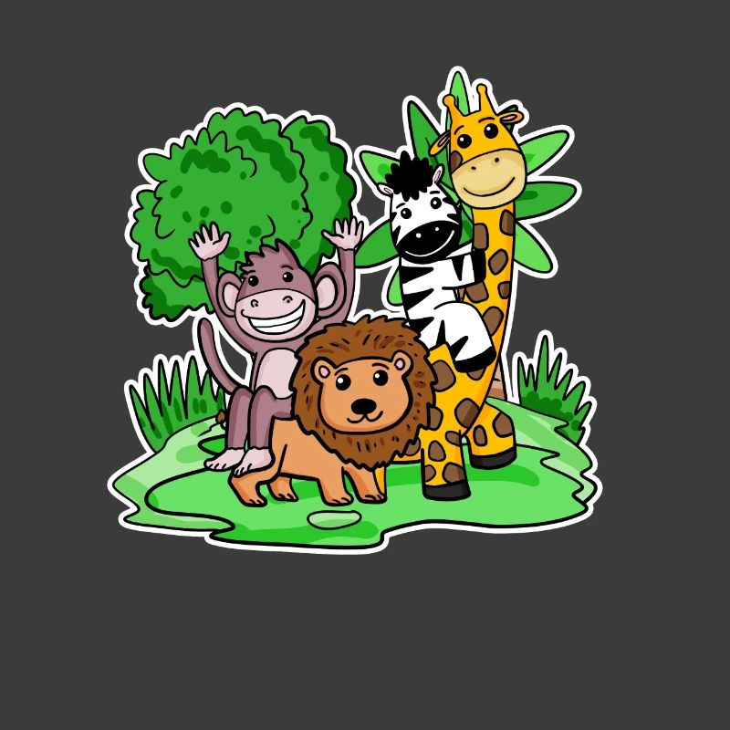 Cute Animals Monkey Lion Zebra Giraffe