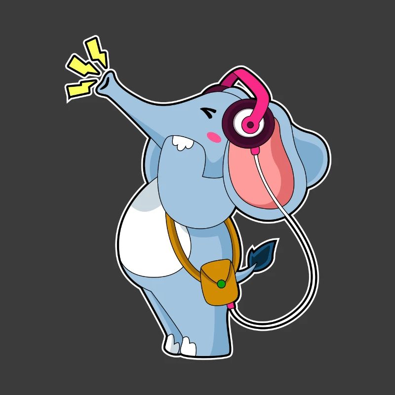 Elefant Kopfhörer Musik