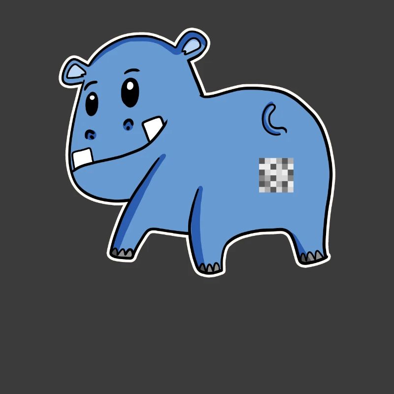 Nilpferd Arsch - Nilpferd Hintern