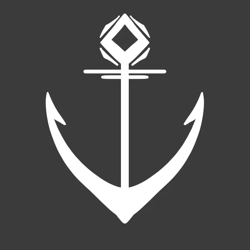 Anchor White Symbol