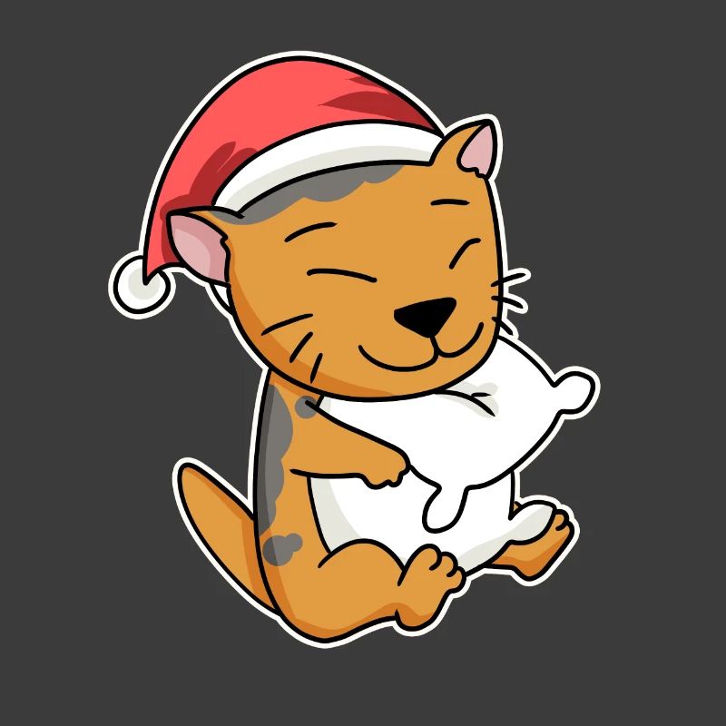 Scottish Fold-eared Cat Christmas Sleep
