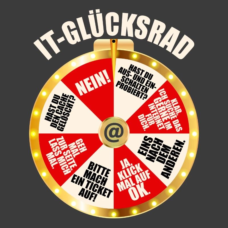 IT Support Glücksrad Service Desk IT Helpdesk Nerd